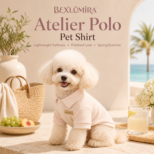 BEXLUMIRA™ Atelier Dog Polo Shirt – Premium Soft Pet T-Shirt, Lightweight Puppy Clothes, Spring Summer Dog Outfit