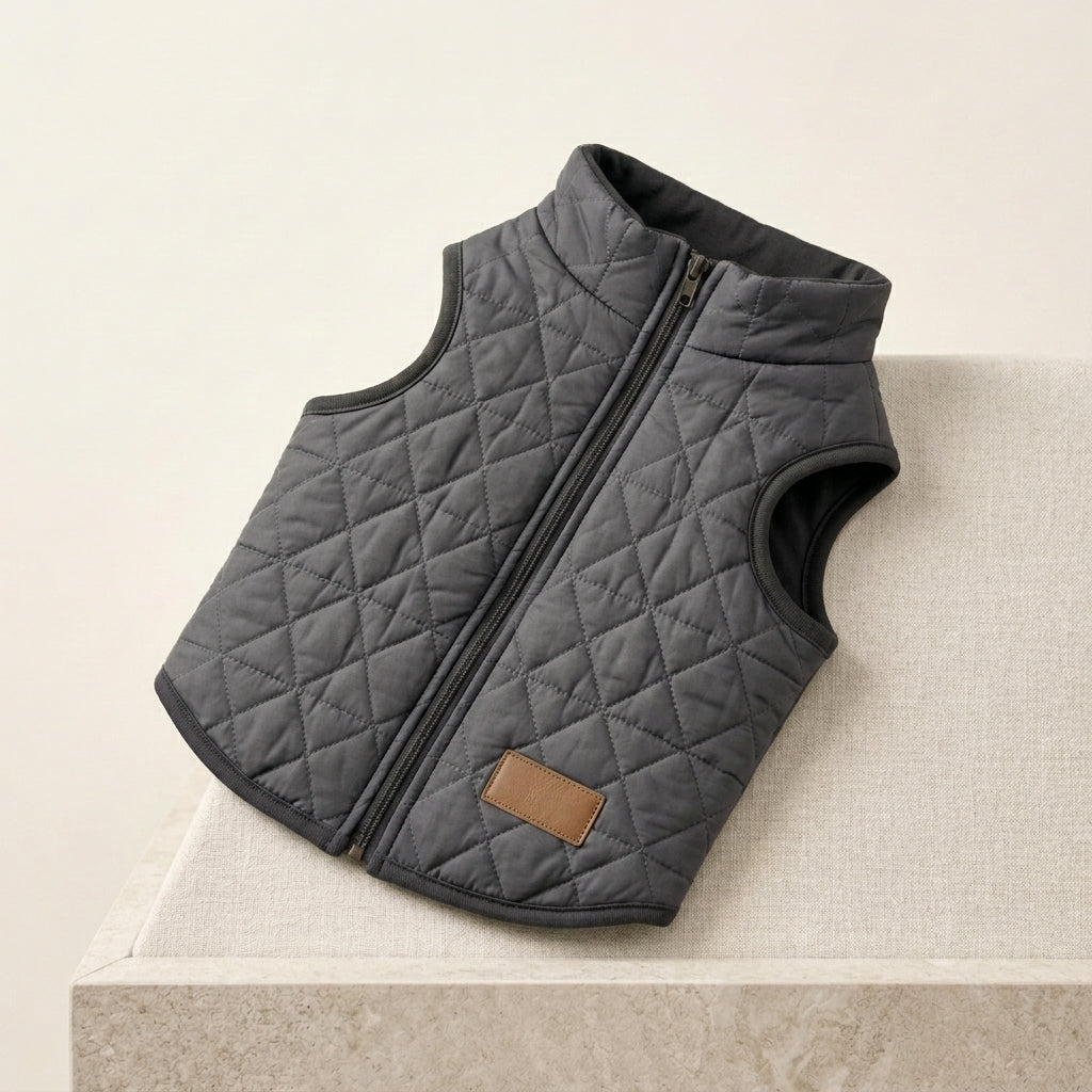 BEXLUMIRA™ Metro Quilted Dog Vest – Lightweight Puffer Pet Jacket, Warm Sleeveless Puppy Coat, Winter Dog Clothes
