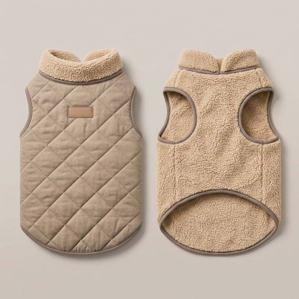 BEXLUMIRA™ SoftForm Reversible Dog Vest – 2-in-1 Fleece Pet Jacket, Lightweight Puppy Coat, Fall Winter Dog Clothes