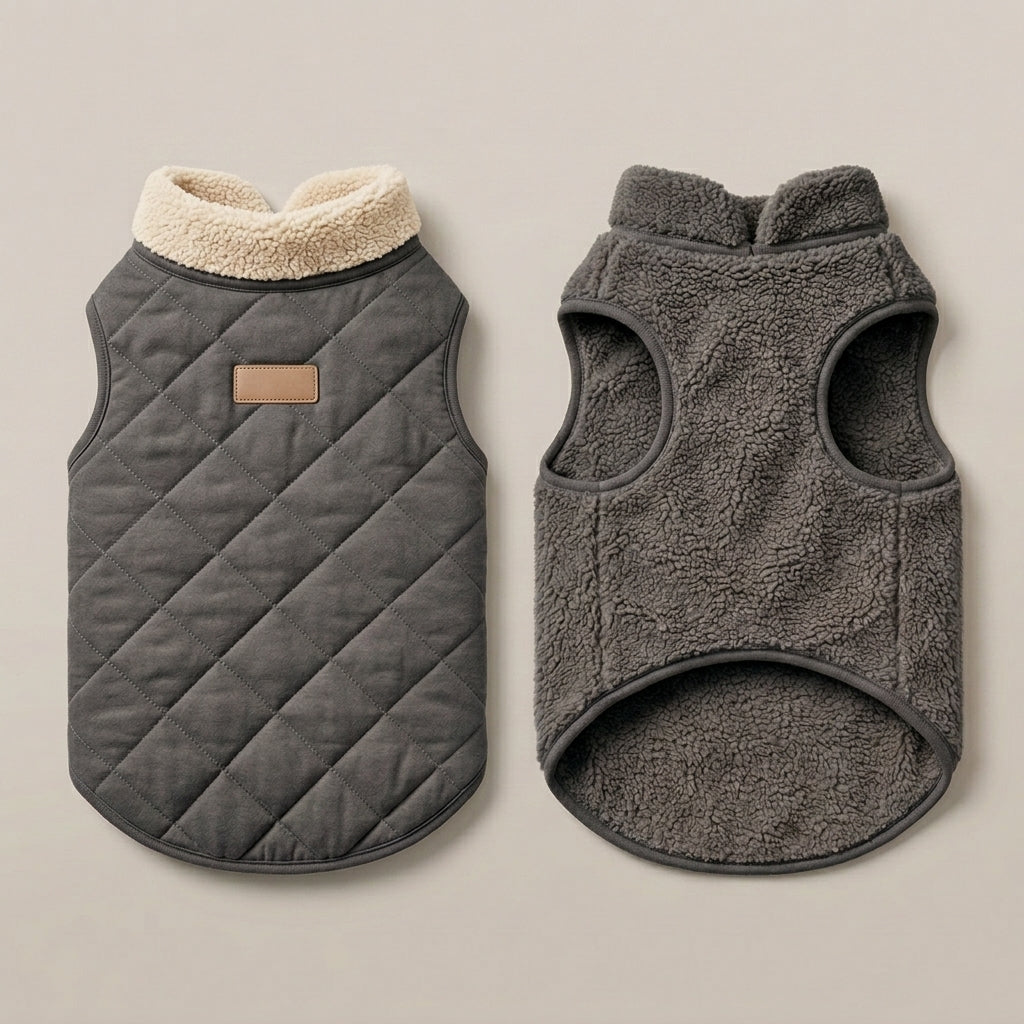 BEXLUMIRA™ SoftForm Reversible Dog Vest – 2-in-1 Fleece Pet Jacket, Lightweight Puppy Coat, Fall Winter Dog Clothes